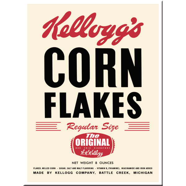 Magnet - Hot Fifties - Kellogg's Corn Flakes Retro Package