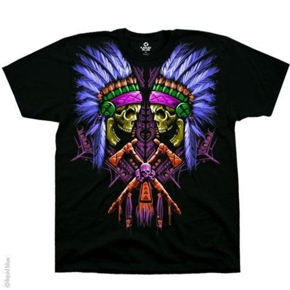 Liquid Blue T-Shirt - Indianer - Neon Face Off