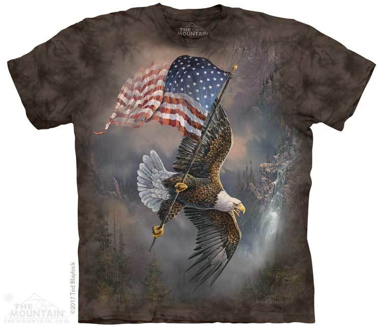 The Mountain T-Shirt - Flag Bearing Eagle