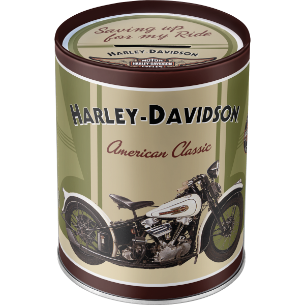 Spardose aus Stahlblech - Harley Davidson - Knucklehead