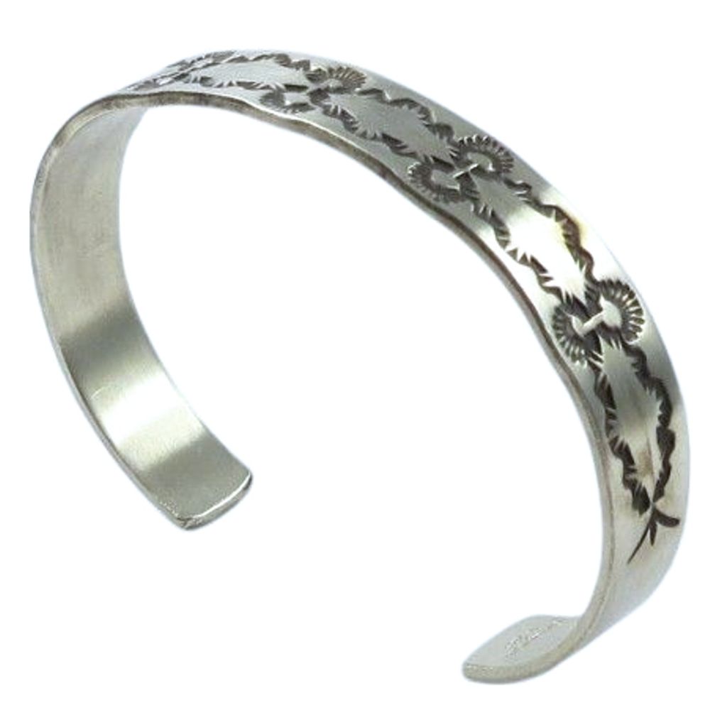 Indianerschmuck Armspange für Herren aus Sterling Silber - Gary Sandoval, mattiert I