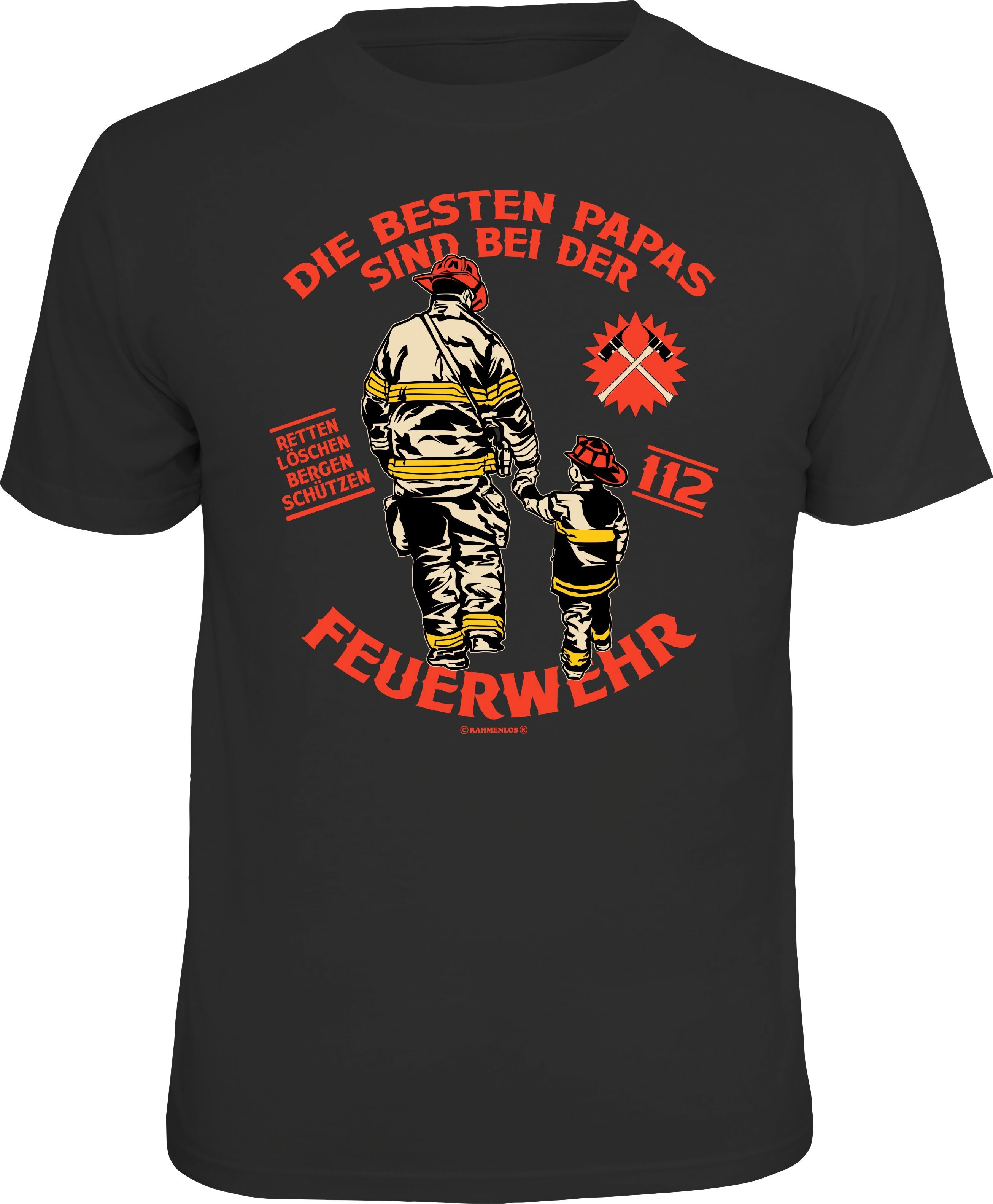 Fun T-Shirt - Feuerwehr - Die besten Papas sind bei der Feuerwehr