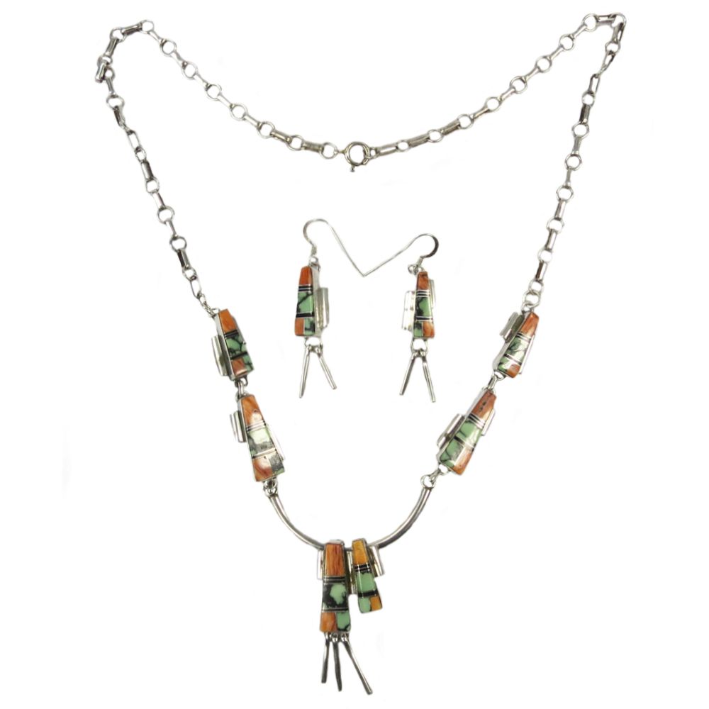 Indianerschmuck-Set aus Sterling Silber - Pawn-Schmuck - John Chavez