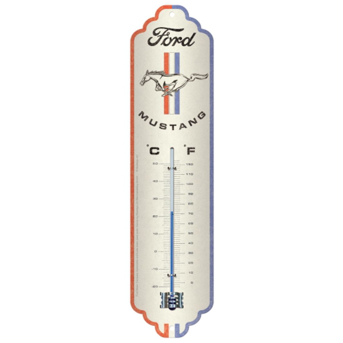 Thermometer - Ford Mustang - Horse & Stripes Logo