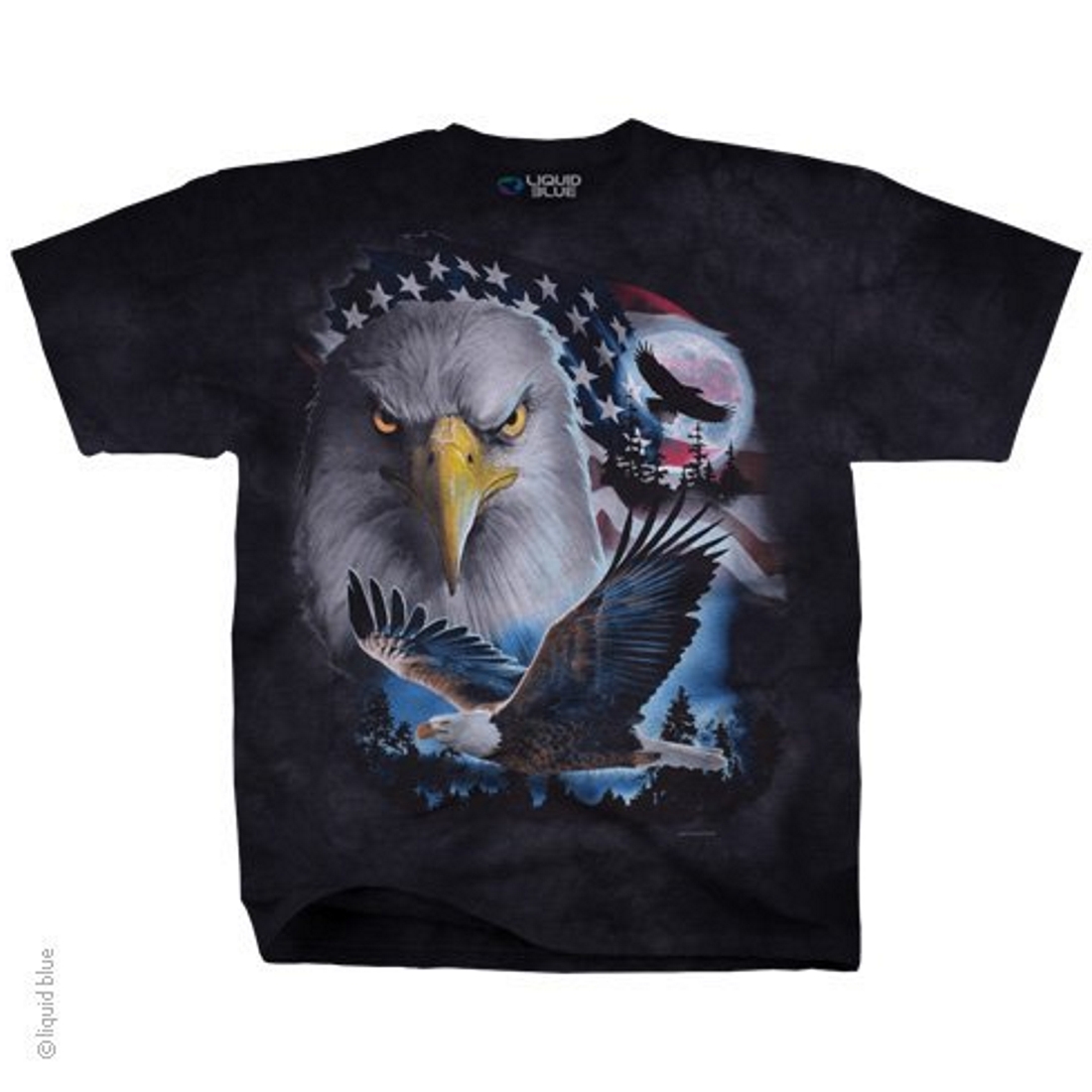 Liquid Blue T-Shirt - Patriotic Pose