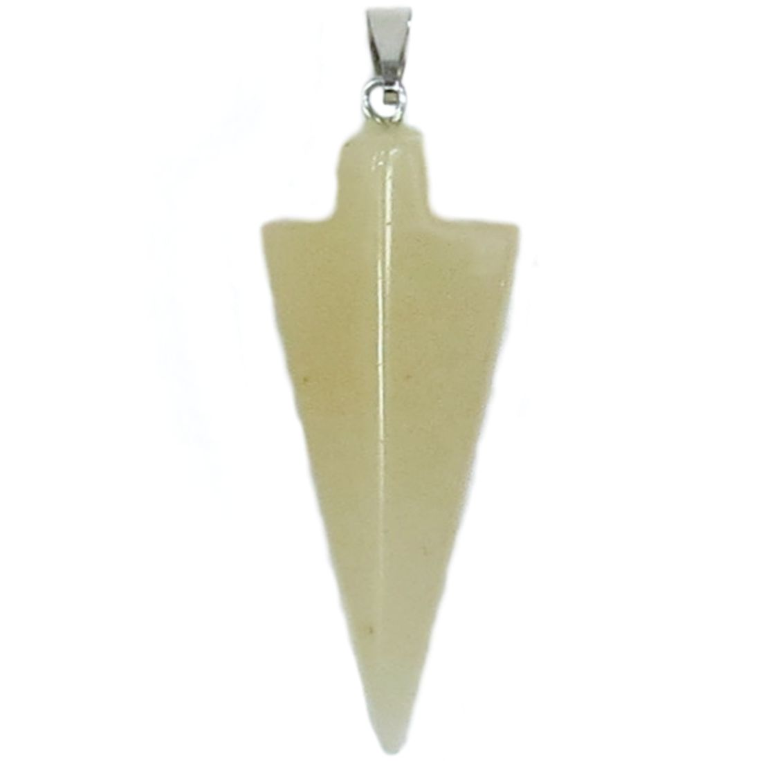 Kettenanhänger - Pfeilspitze - Gelbe Jade