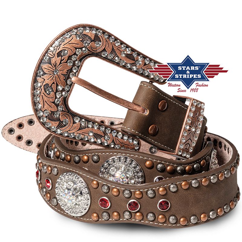 Western Ledergürtel für Damen - Stone-7