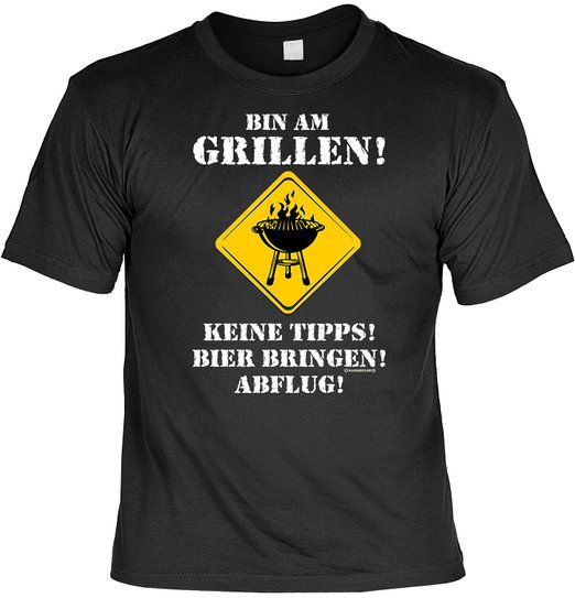 Fun T-Shirt - Grillen - Bin am Grillen!