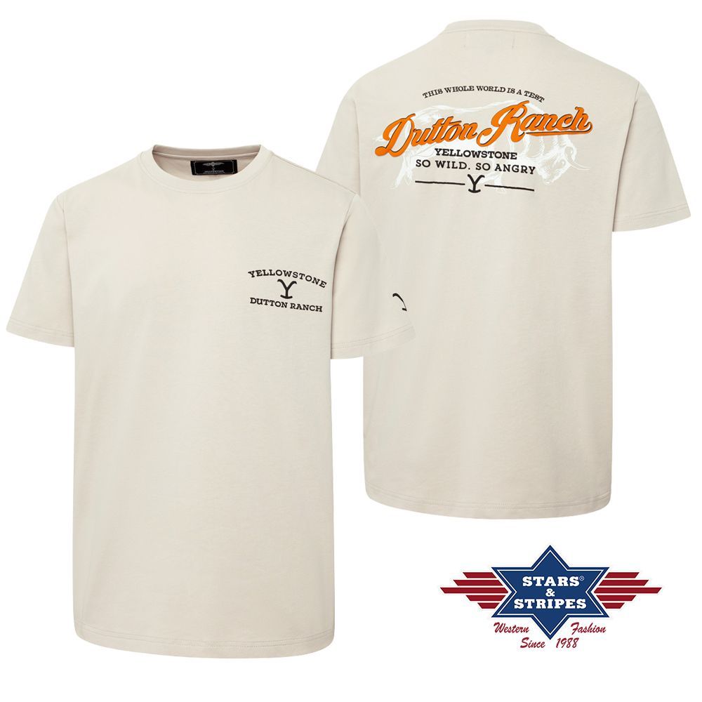 Western Unisex T-Shirt - Yellowstone Collection - So Wild, So Angry, Beige