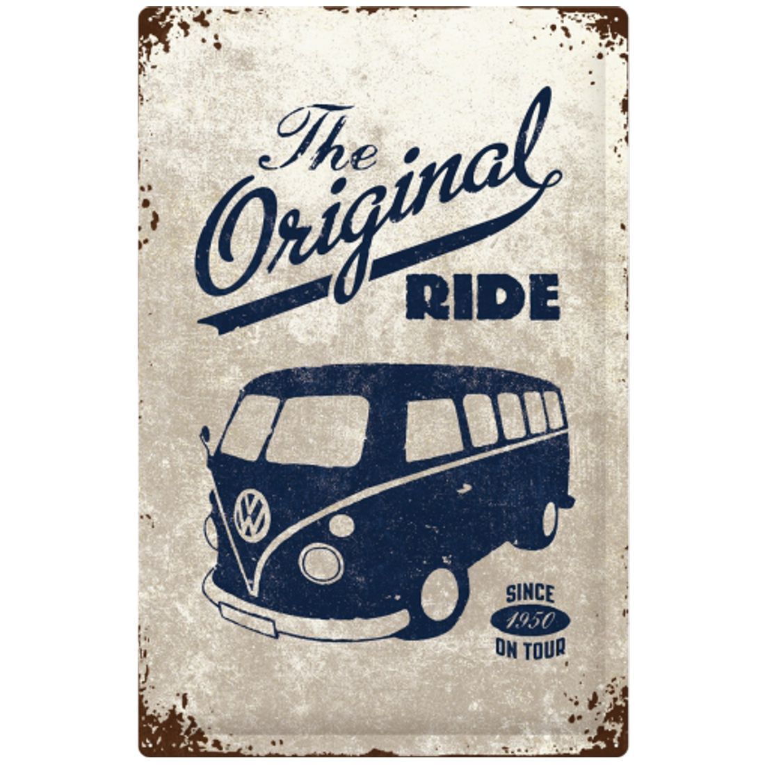 Blechschild - VW Bulli - The Original Ride, XXL-Size