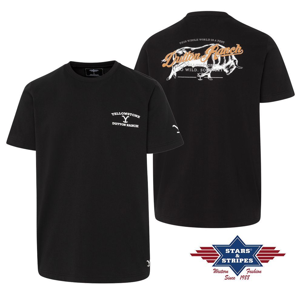 Western Unisex T-Shirt - Yellowstone Collection - So Wild, So Angry, Schwarz