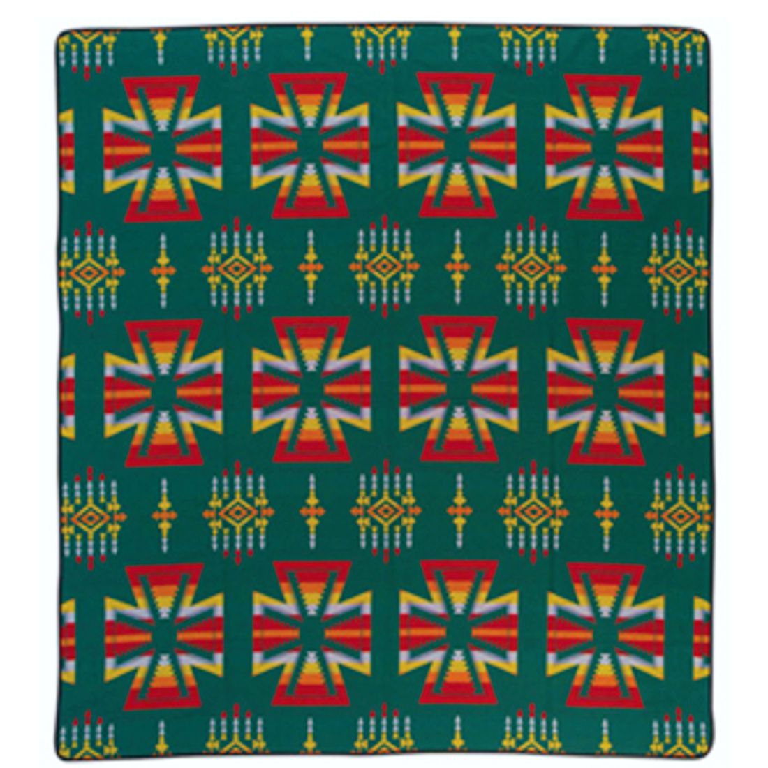 XXL-Tagesdecke / Indianerdecke - Native Enchantement Premium Blanket, Grün, 235 x 245 cm