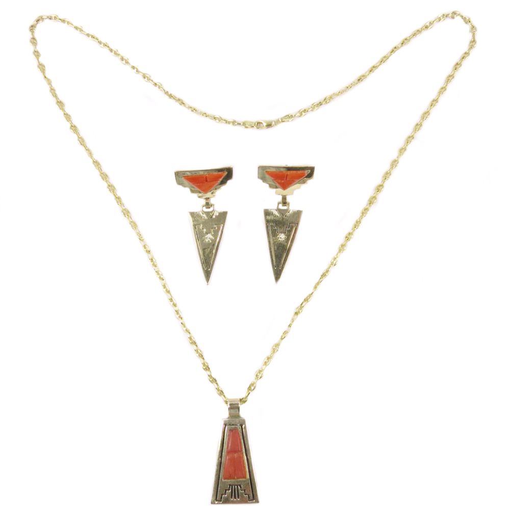 Schmuckset Indianerschmuck Gold und Silber