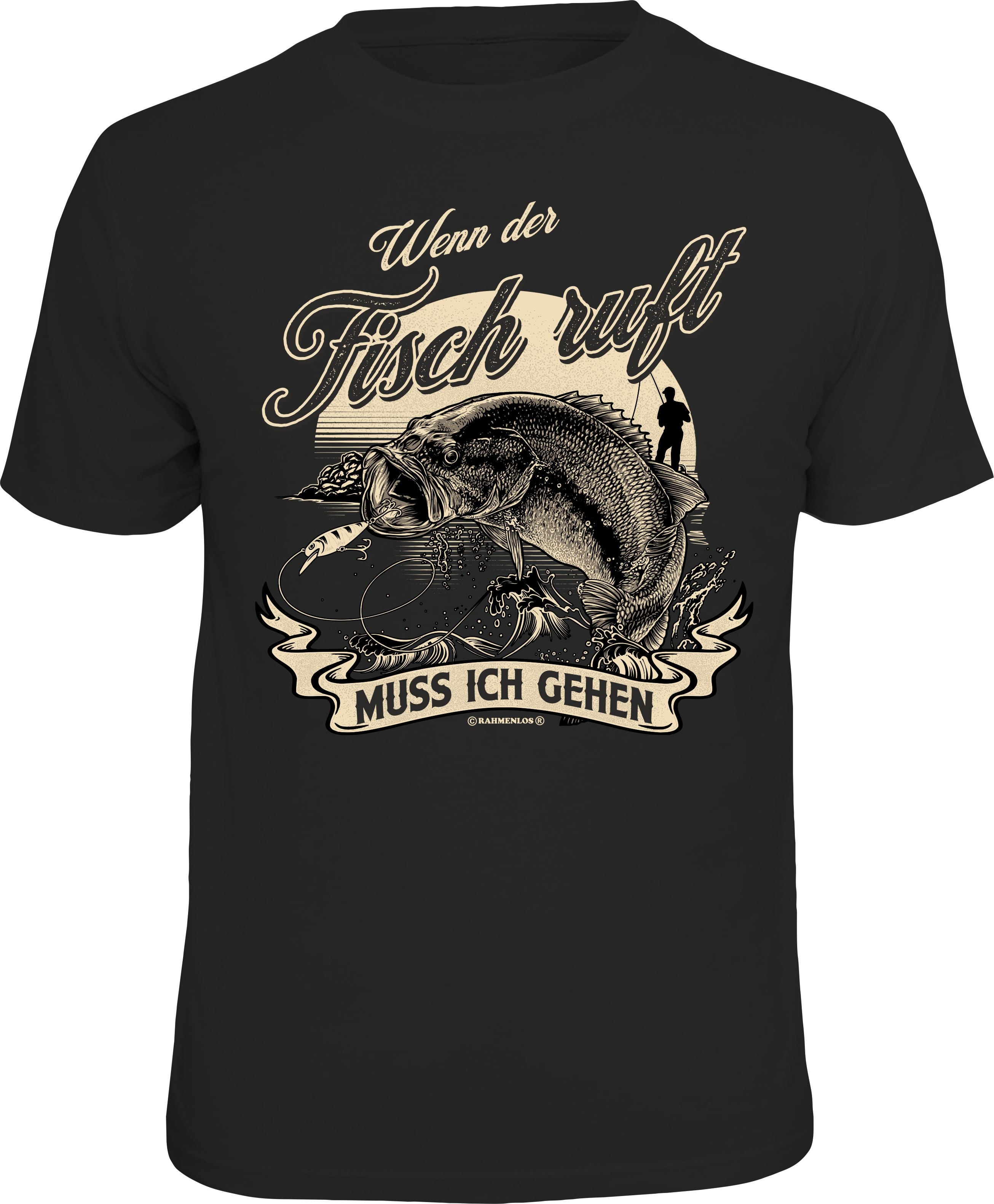 Fun T-Shirt - Angeln - Wenn der Fisch ruft, muss ich gehen!