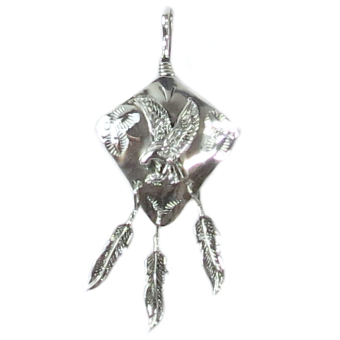 Indianerschmuck Kettenanhänger aus Sterling Silber - Silver Eagle